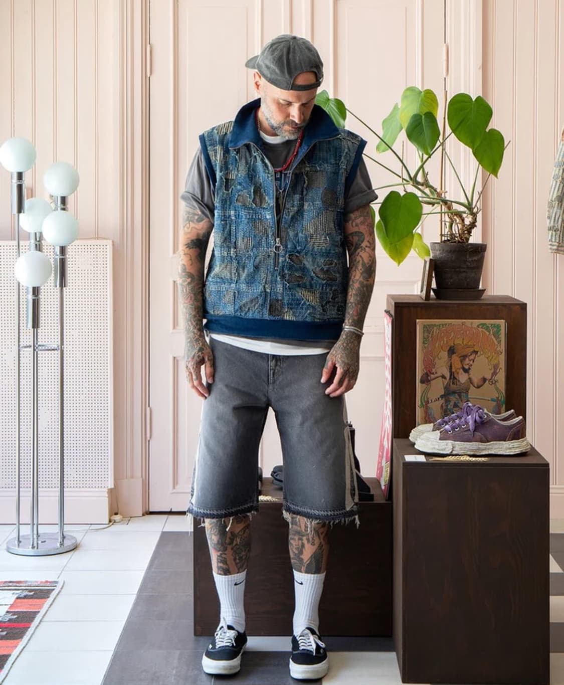 캐피탈 보로 KAPITAL BORO IDG Half Zip Vest 상품이미지1