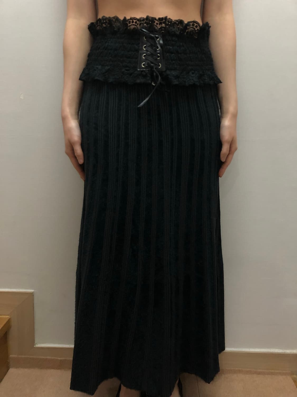 빈티지 블랙 레이스 벨트 상품이미지2