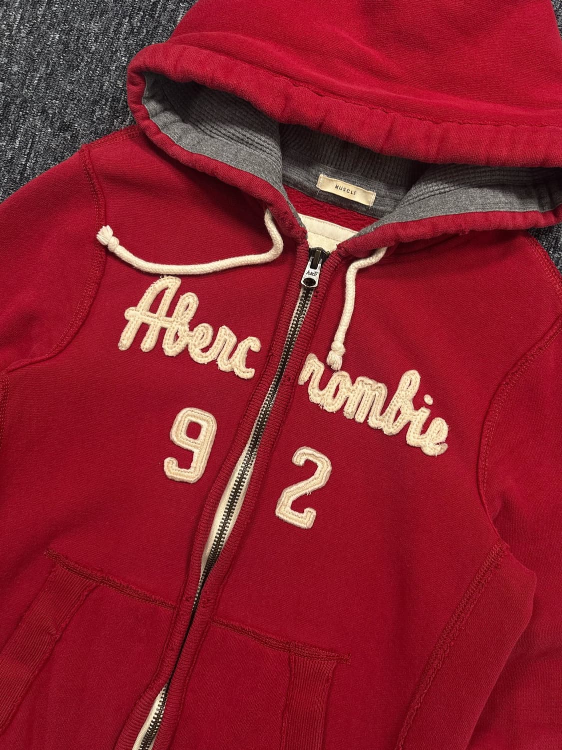 아베크롬비 레드 후드집업 상품이미지4