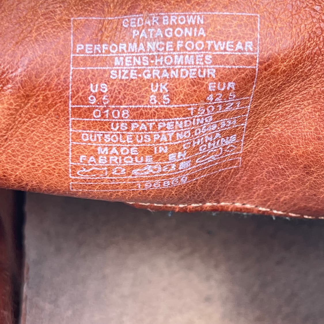 파타고니아 레더슈즈 9.5 상품이미지5