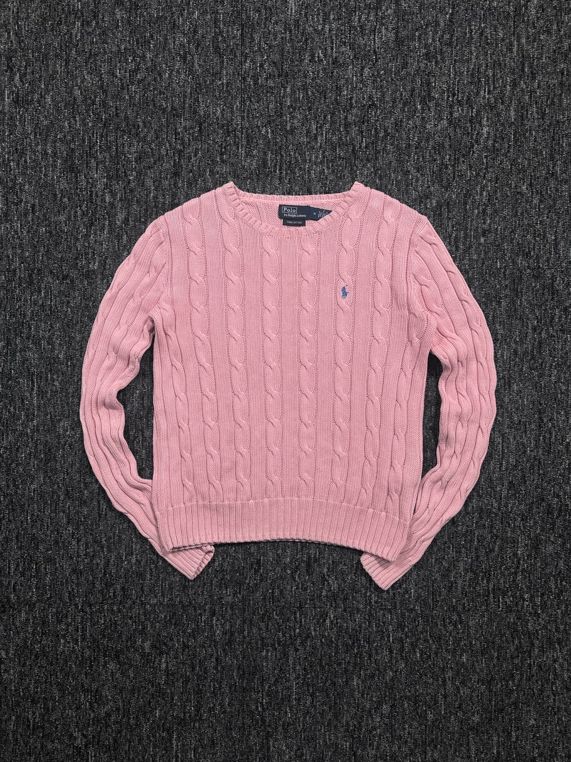 폴로 QR 핑크 꽈배기 니트 상품이미지4