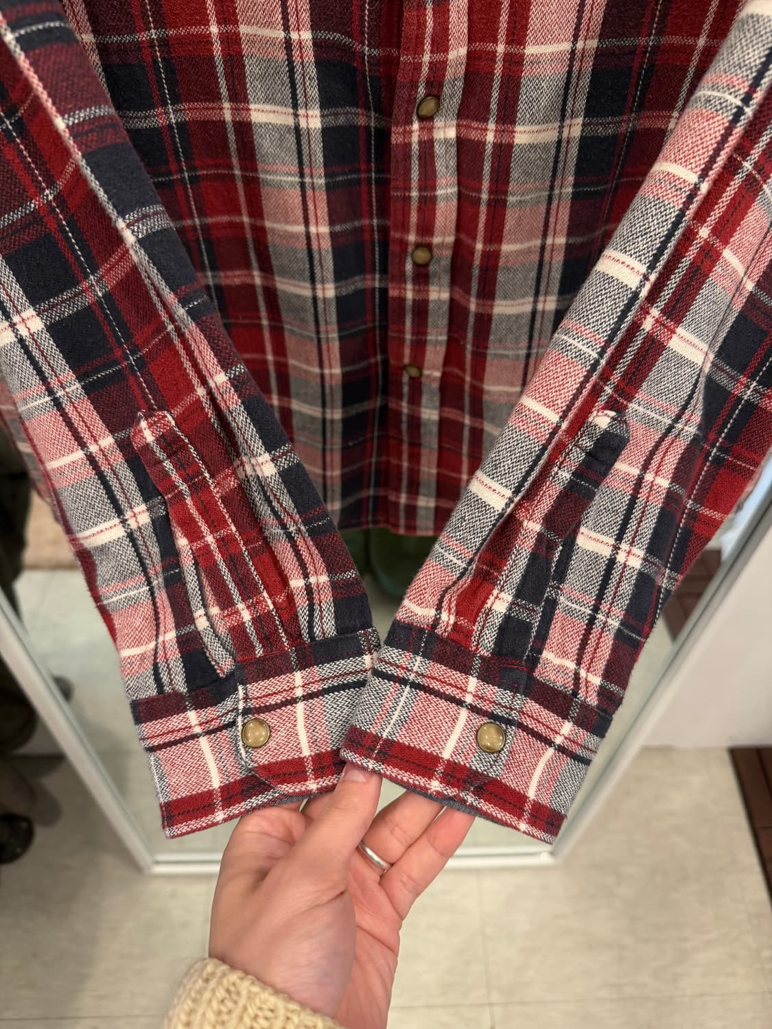 Wrangler 랭글러 코튼 플란넬 웨스턴 체크 셔츠 상품이미지4