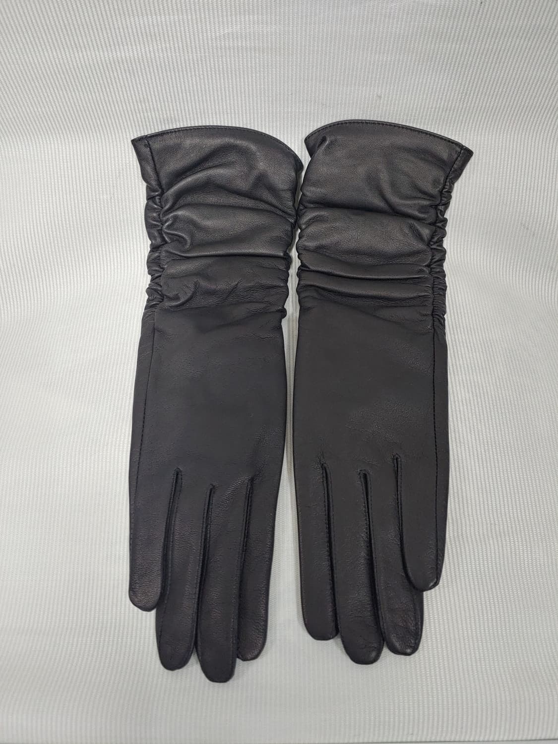 오브제 강진영 가죽 셔링 긴 장갑 상품이미지2