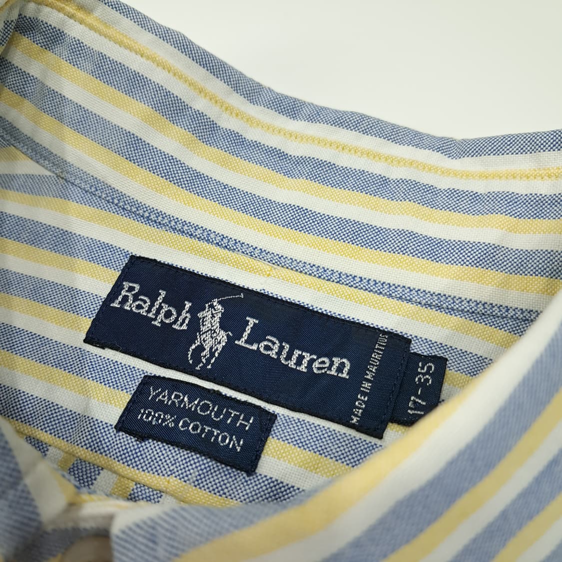 CL617 XL 폴로 90s 프레피 스트라이프 버튼다운 블루 셔츠 남방 상품이미지3