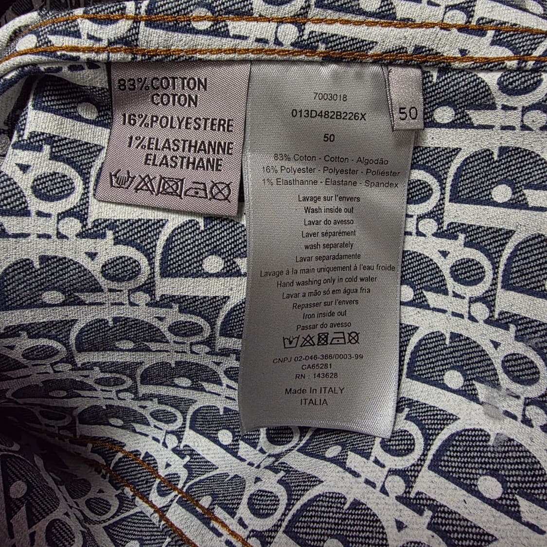 {클로젯}[50][신형]디올 오블리크 데님 청자켓 상품이미지5