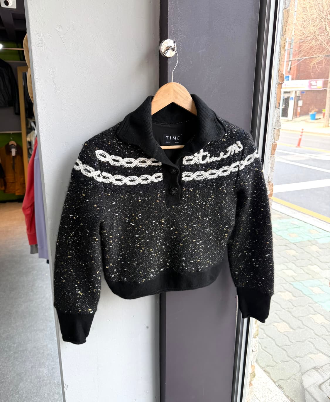 82/ 타임 21-22FW 트위드 스팽글 니트 상품이미지3