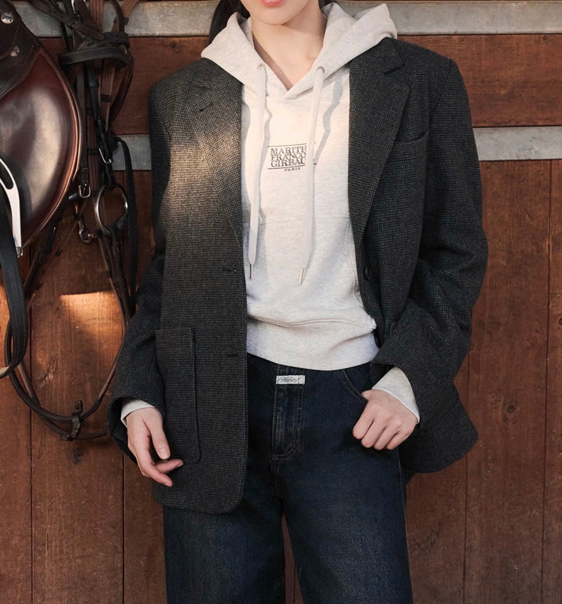 [미 개봉 새 상품] 마리떼 크롭 후드티 s 상품이미지2