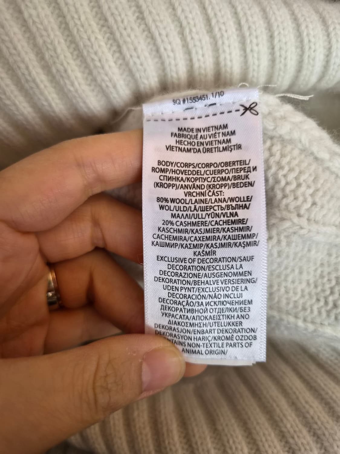 폴로바이랄프로렌 여성 반집업케이블크롭니트 M사이즈 상품이미지8