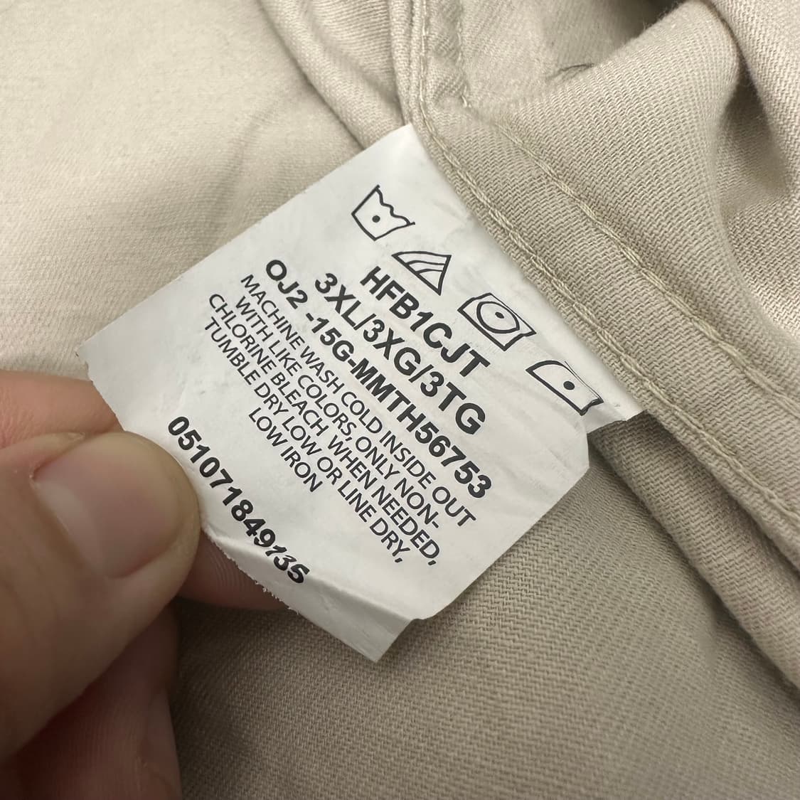 Wrangler 랭글러 투포켓 워크웨어 셔츠 아이보리 3XL 상품이미지9