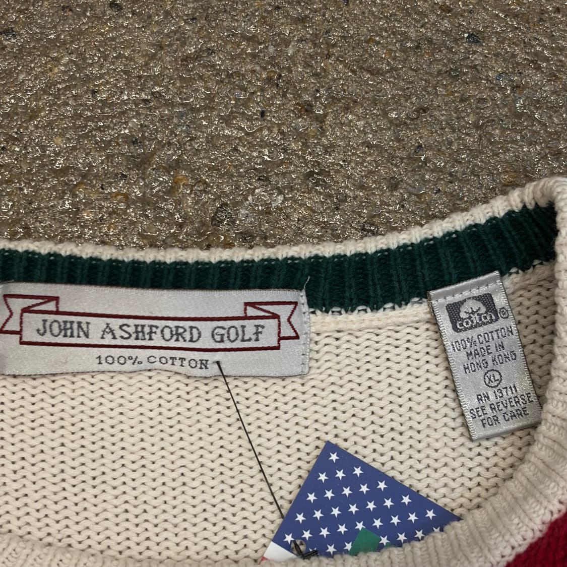 새상품급 90s USA 빈티지 존에쉬포드 골프 헤비코튼 니트 상품이미지7