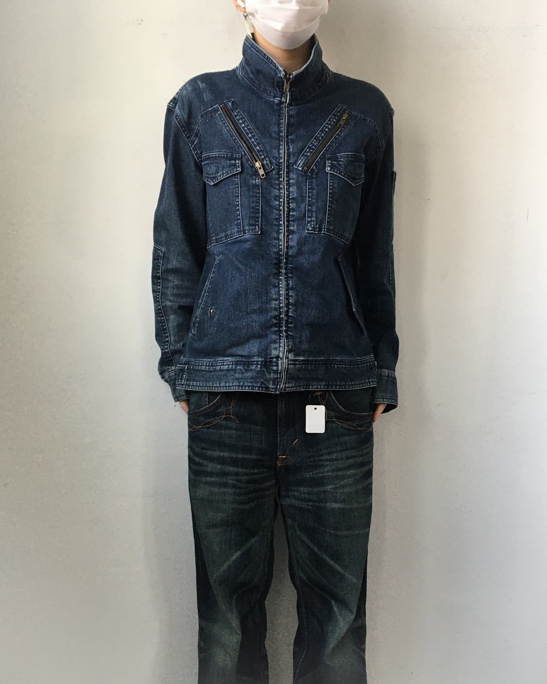 High neck denim jacket 상품이미지5