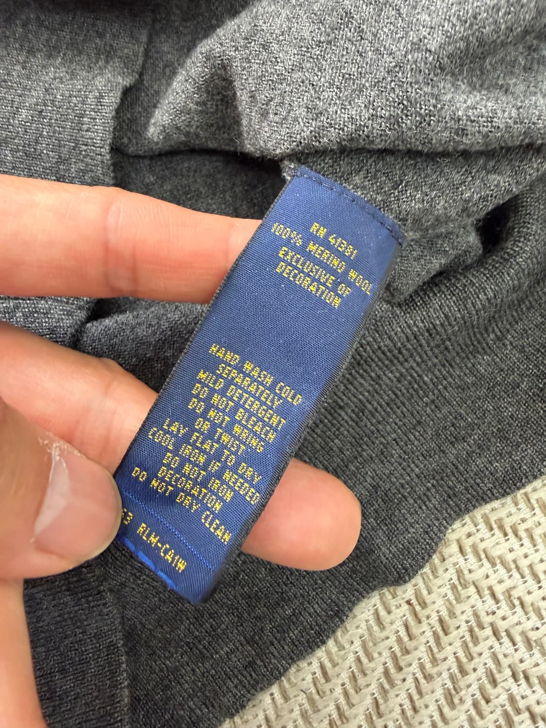 정품) 폴로랄프로렌 여성 헨리넥 니트 L 상품이미지6