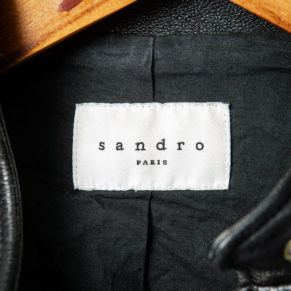 [44] sandro 산드로 14FW 램스킨 라이더자켓 블랙  상품이미지7
