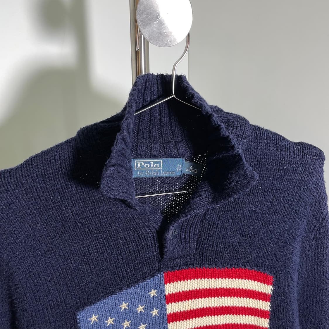 폴로 성조기 하프 버튼 니트 상품이미지3