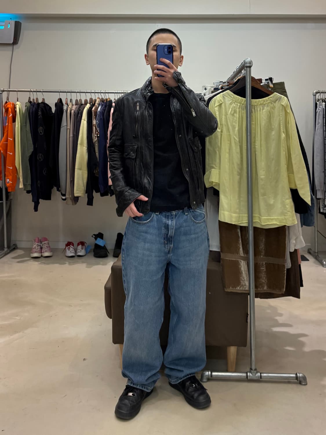 질스튜어트 뉴욕 브러쉬드 레더 자켓 상품이미지8