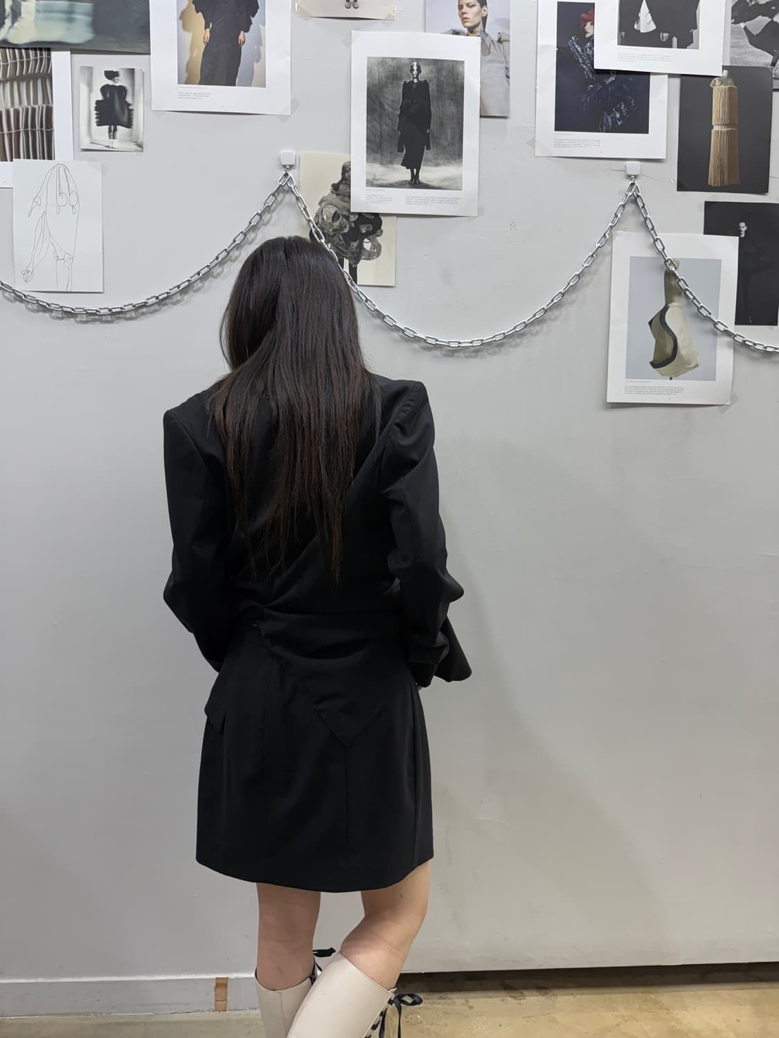 띠어리 블레이저 미니멀 실루엣 스커트 상품이미지5
