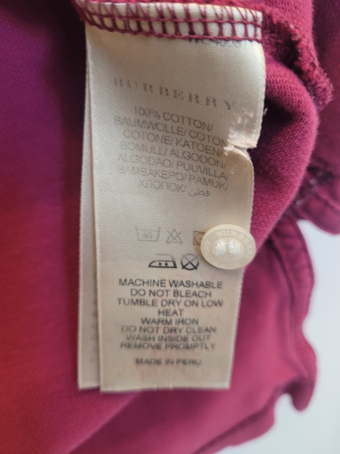 Burberry 버버리 반팔카라티 폴로티 M 상품이미지4