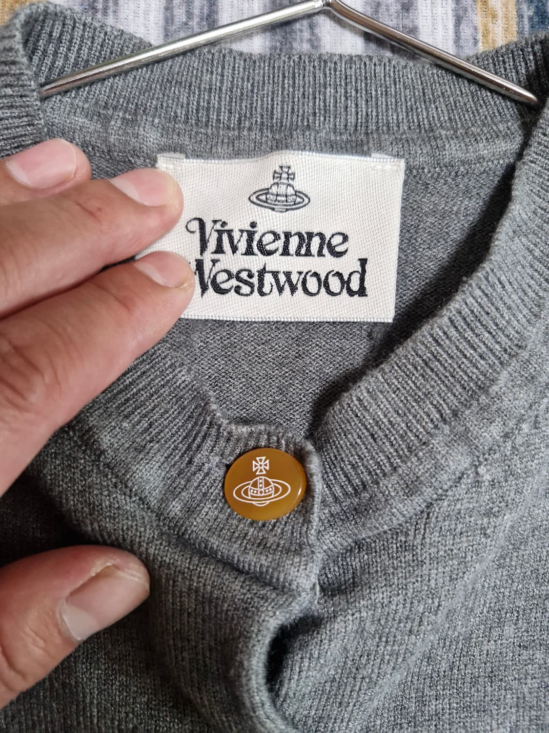 여성 비비안웨스트우드 크롭 그레이 가디건 F 상품이미지3