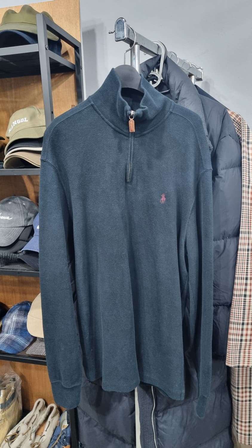 ((폴로랄프로렌)) 수입정품 100~슬림105 반집업 남성긴팔 상품이미지1