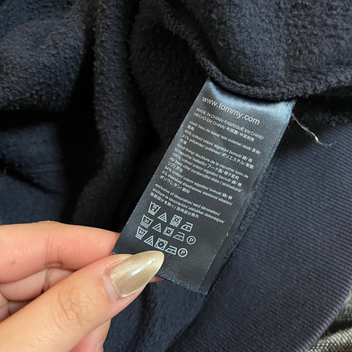 [정품] 타미 네이비 빅로고 기모 후집 [ L ] 상품이미지4