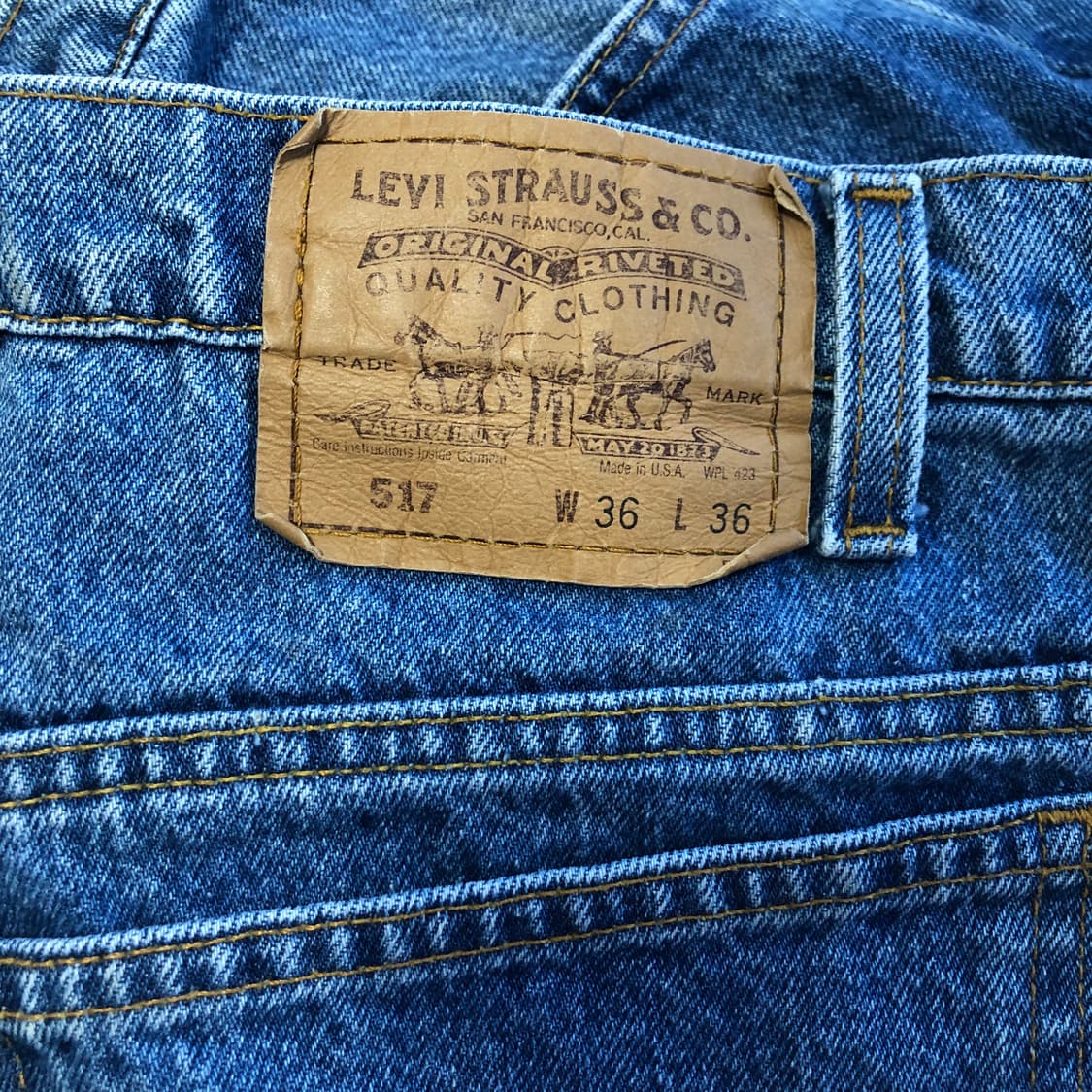 1990s 리바이스 517 오랜지탭 USA메이드 데님팬츠  상품이미지9