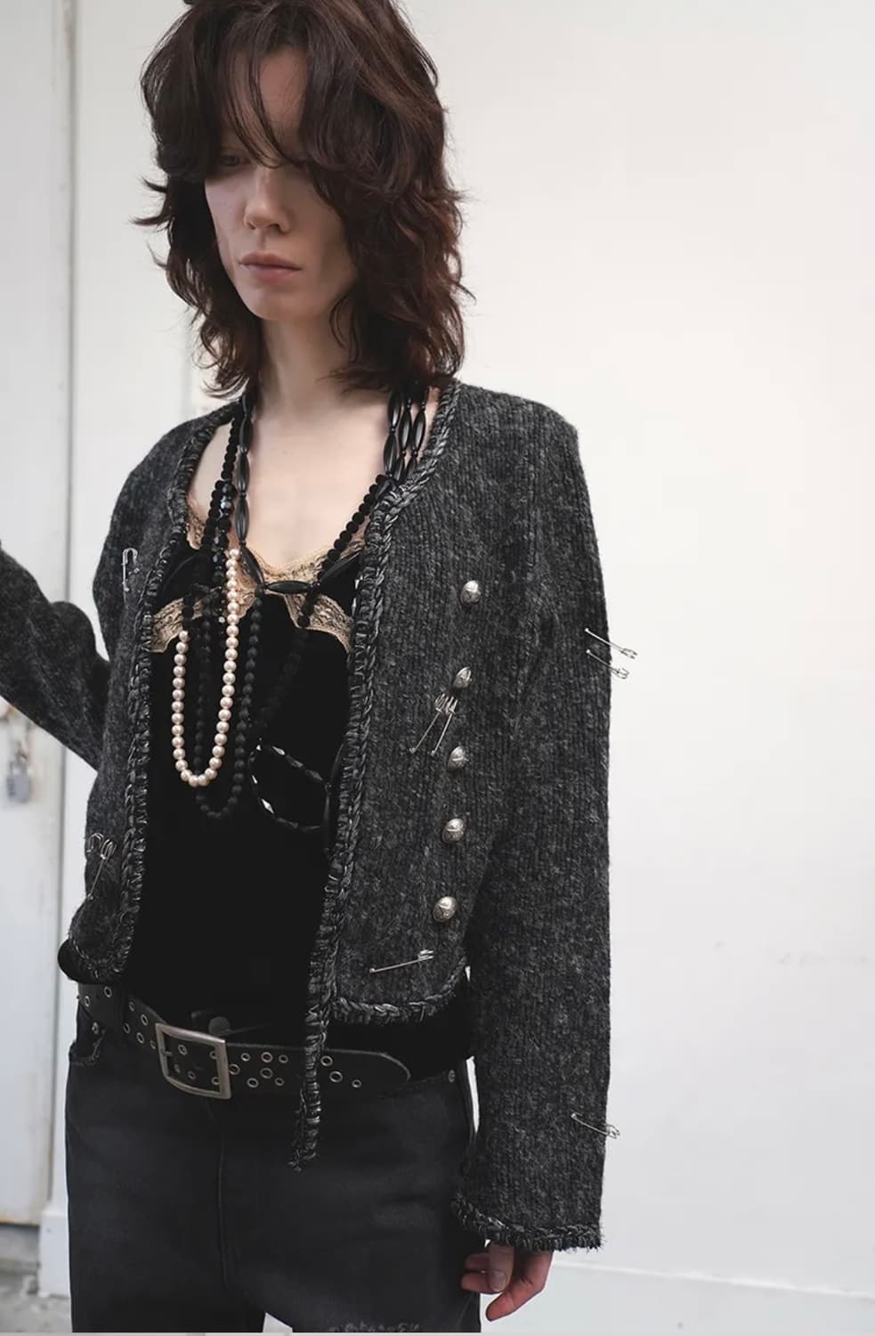 데어드 더블 버튼 니트 가디건 상품이미지7