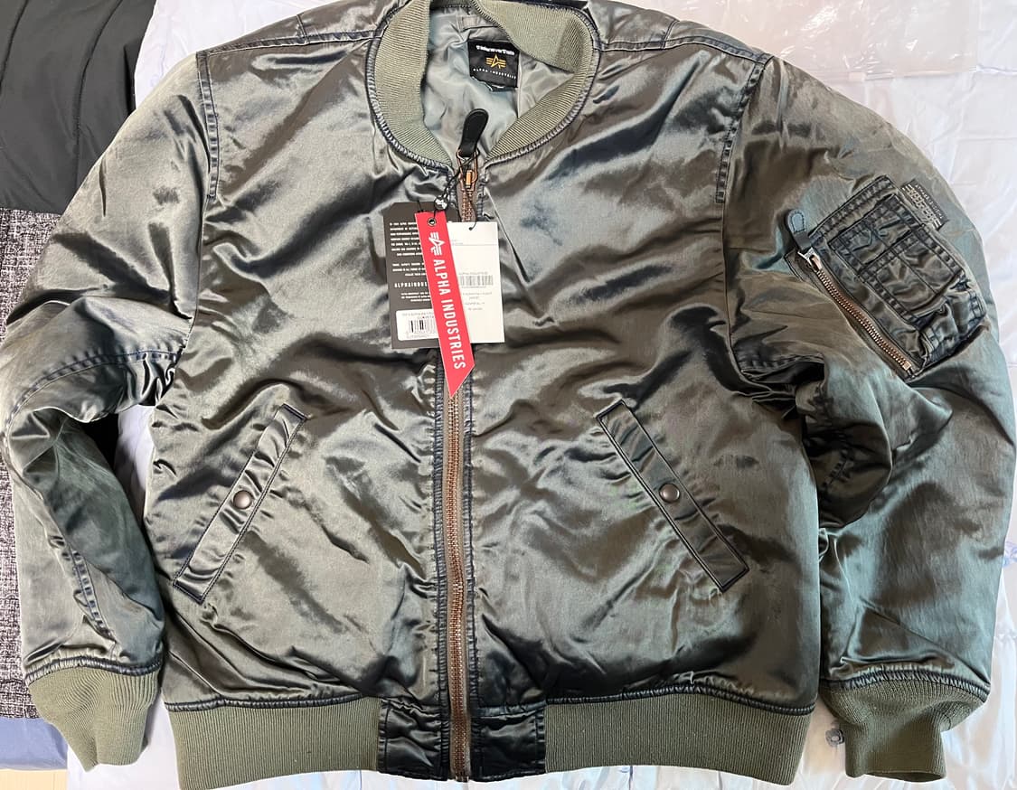 디네댓 알파인더스트리 MA-1 건메탈 M 새상품 상품이미지1