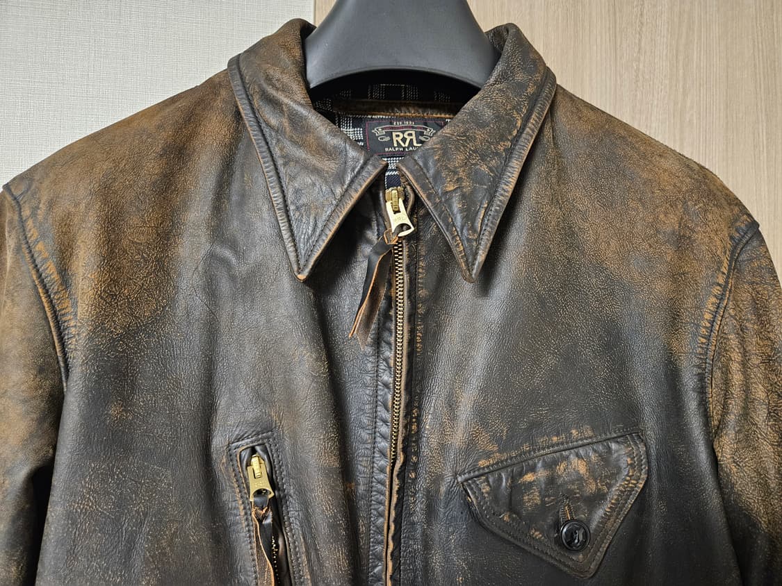 Rrl 더블알엘 구형 뉴스보이 레더 자켓  상품이미지3