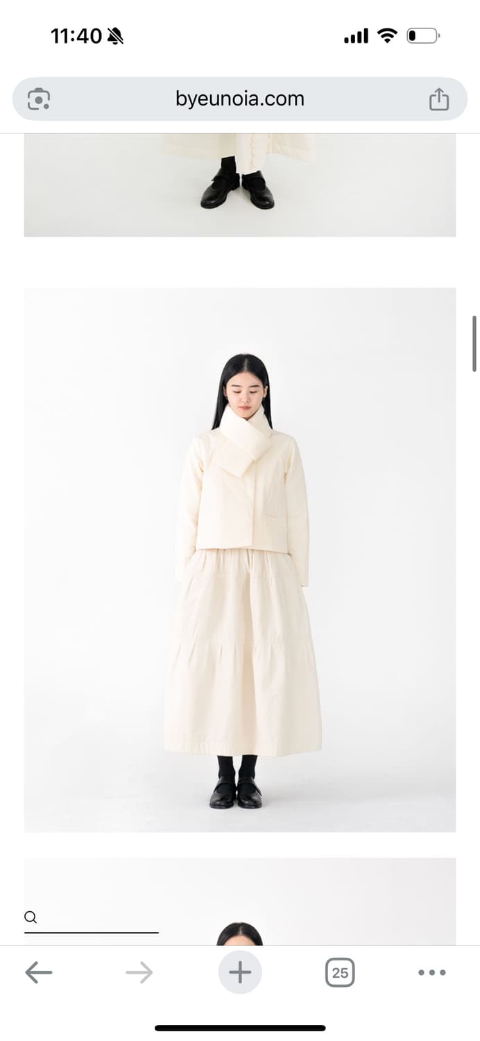 새) 유노이아 버튼 패딩 자켓 크림 상품이미지6