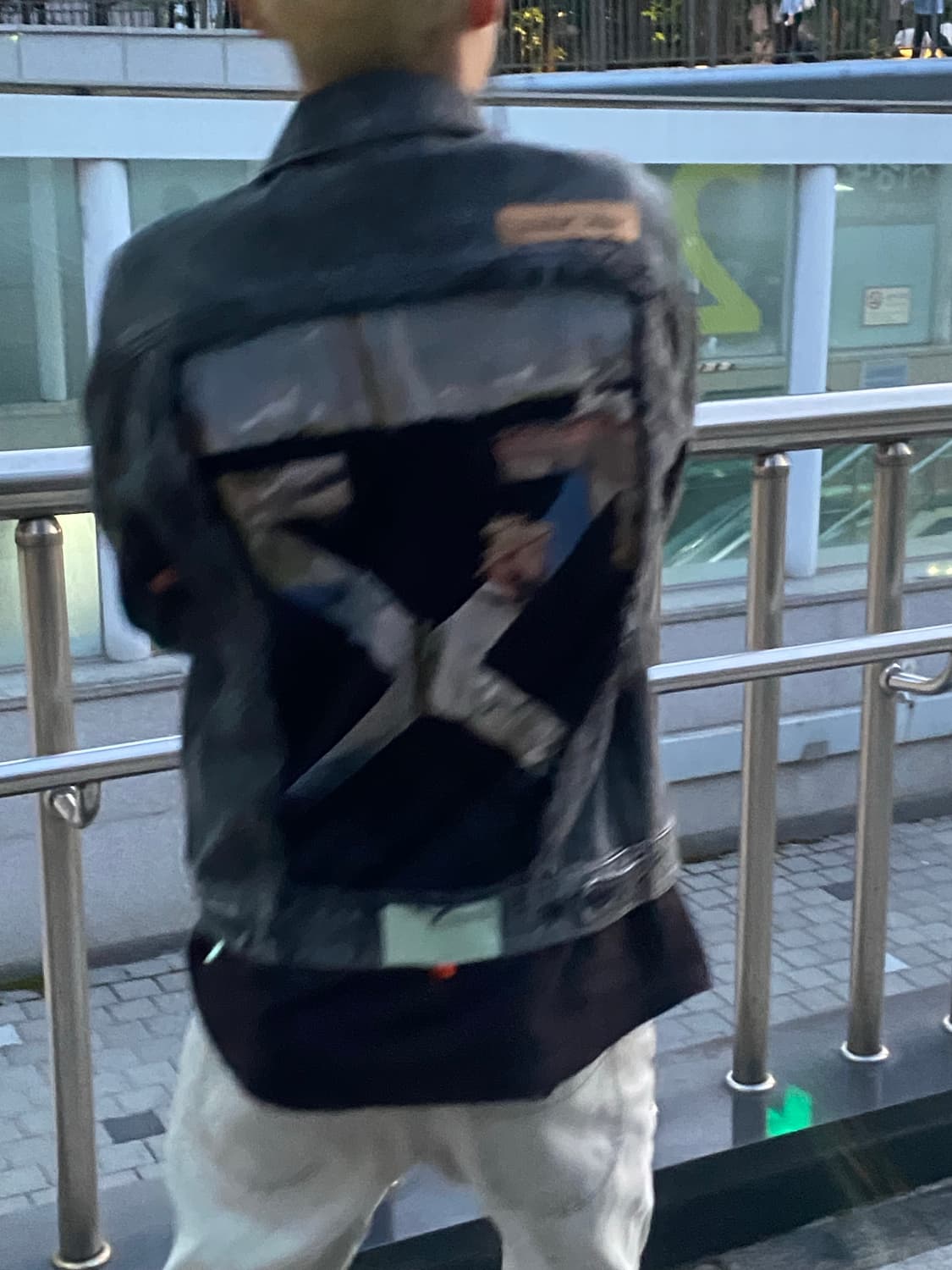Off White art piece denim jacket M black 상품이미지1