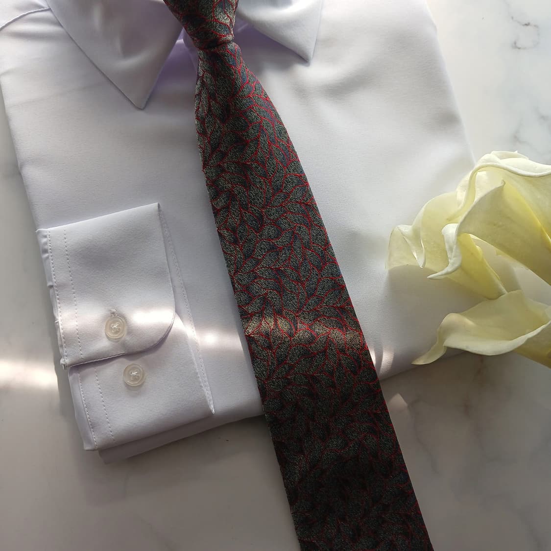 에스.티. 듀퐁 실크 그레이 슬림 넥타이 7.9cm B등급 A18637 상품이미지5