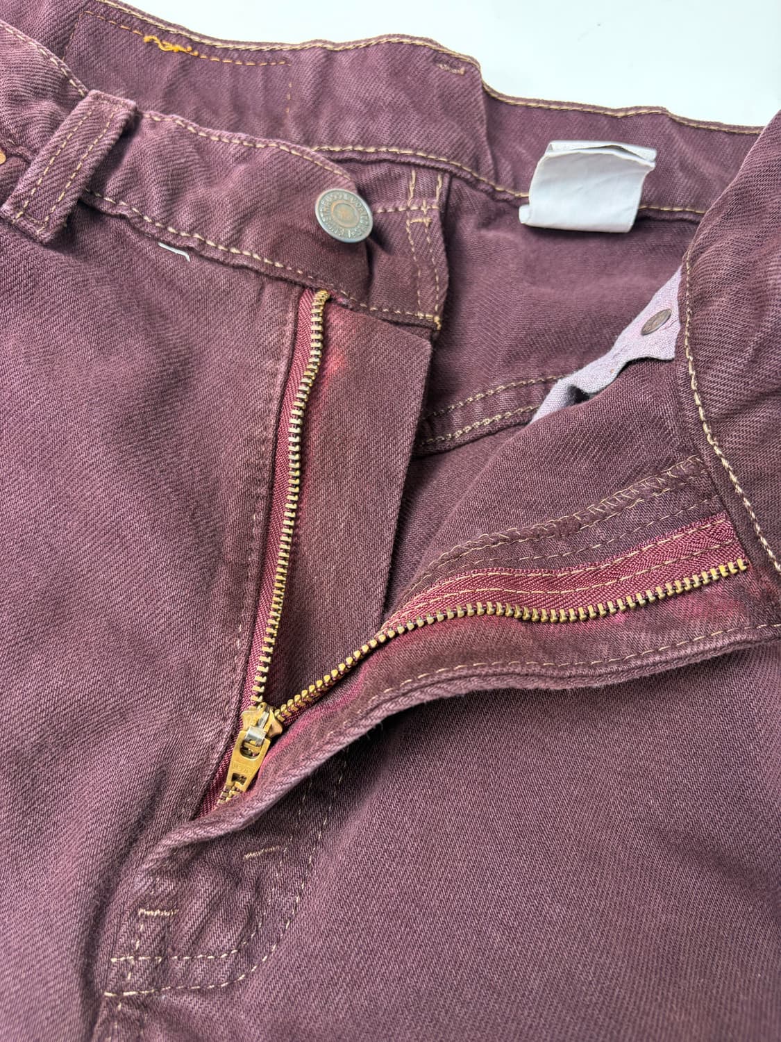 90s Levi's 565 Jeans (burgundy) 상품이미지6
