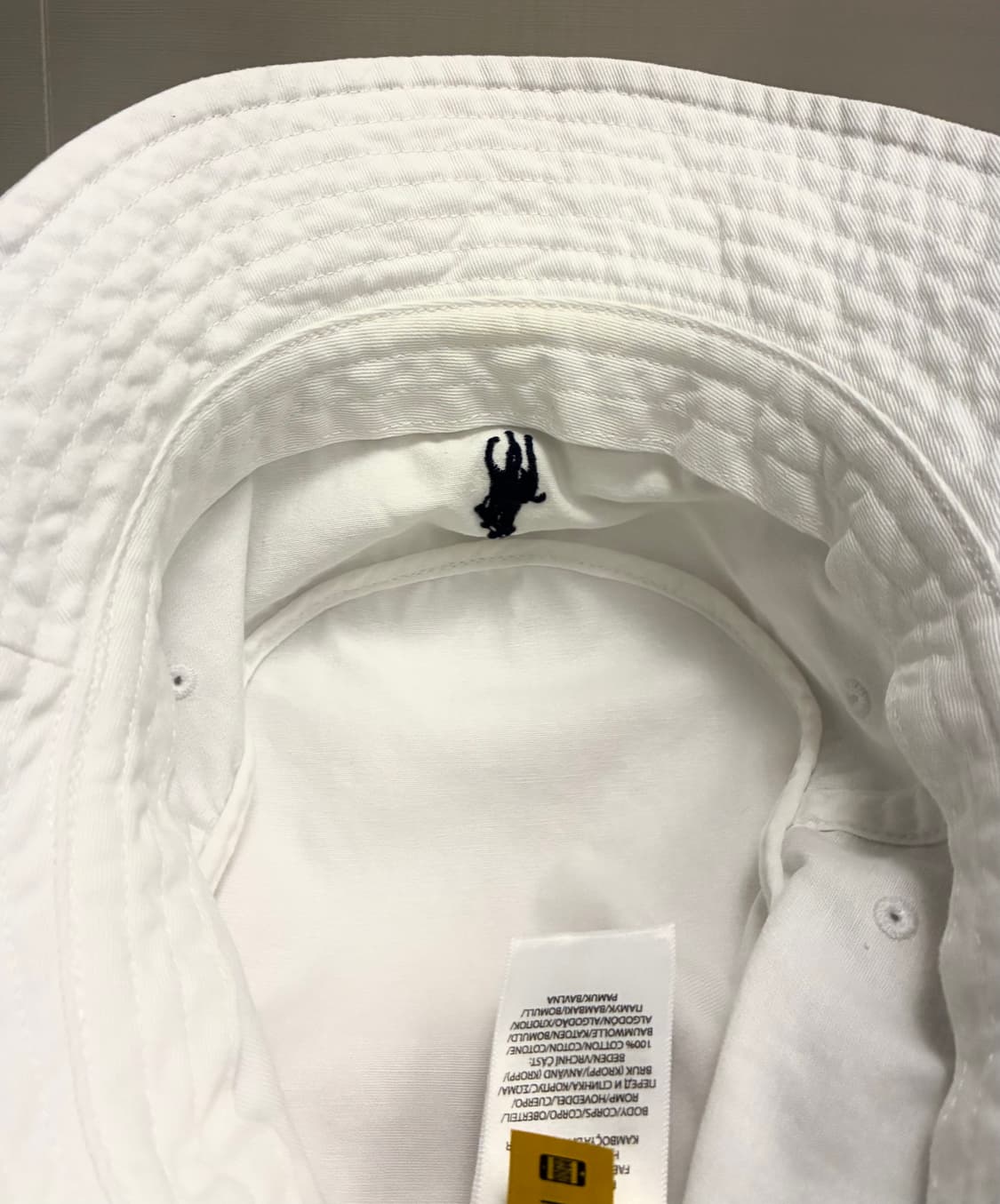 (S~M)POLO 폴로랄프로렌 화이트 버킷햇 벙거지모자 폴로모자 상품이미지6