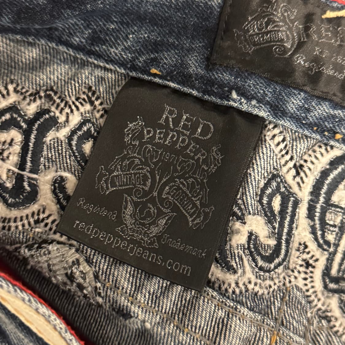 레드 페퍼 날개 패치 데님팬츠 상품이미지7