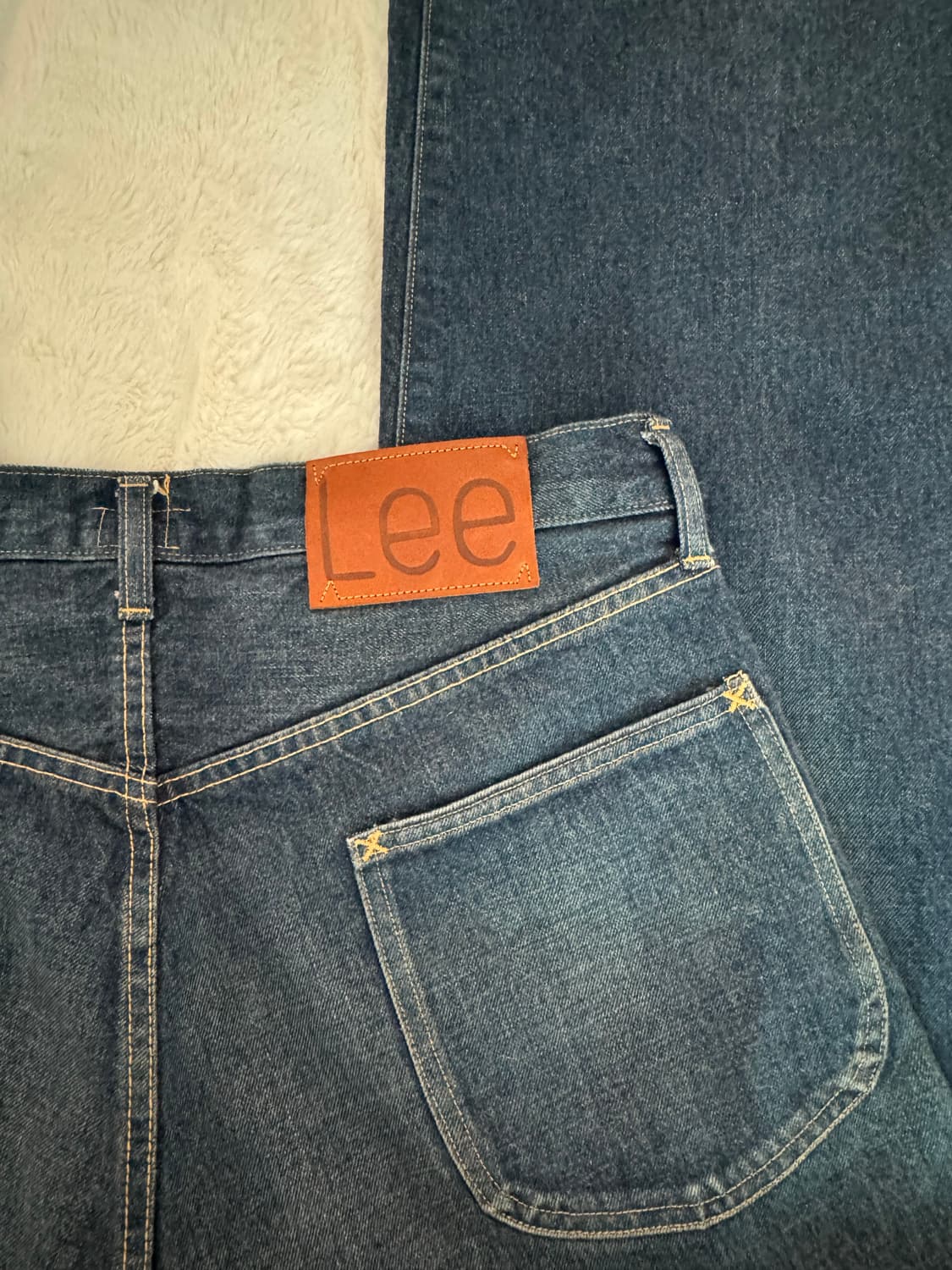 Lee x scye 데님 셀비지 와이드 팬츠 33 상품이미지5