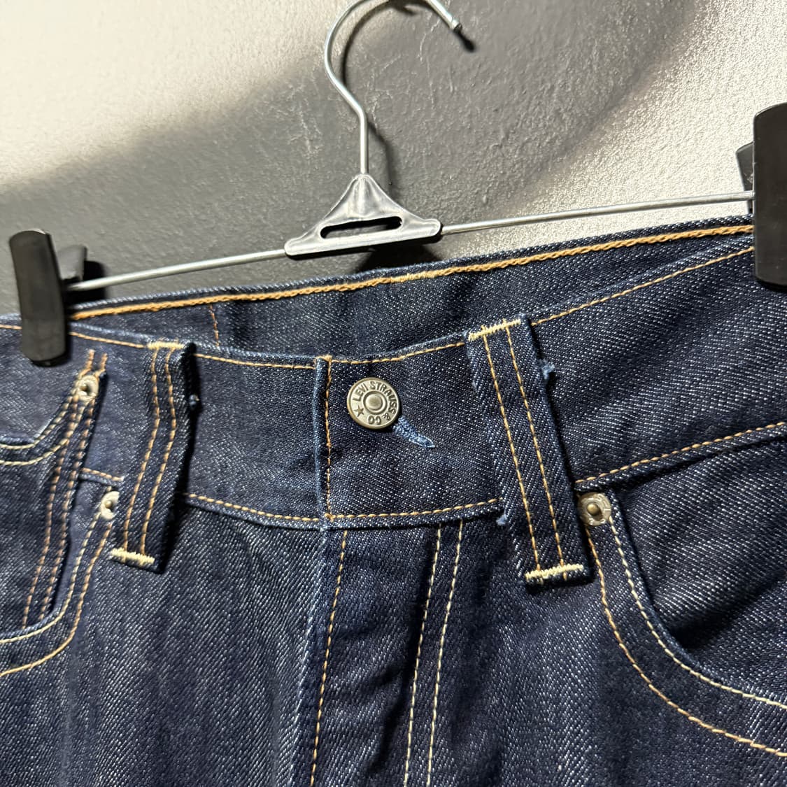 리바이스 레더탭 백 로고 523 스트레이트 핏 생지 데님 팬츠 상품이미지4