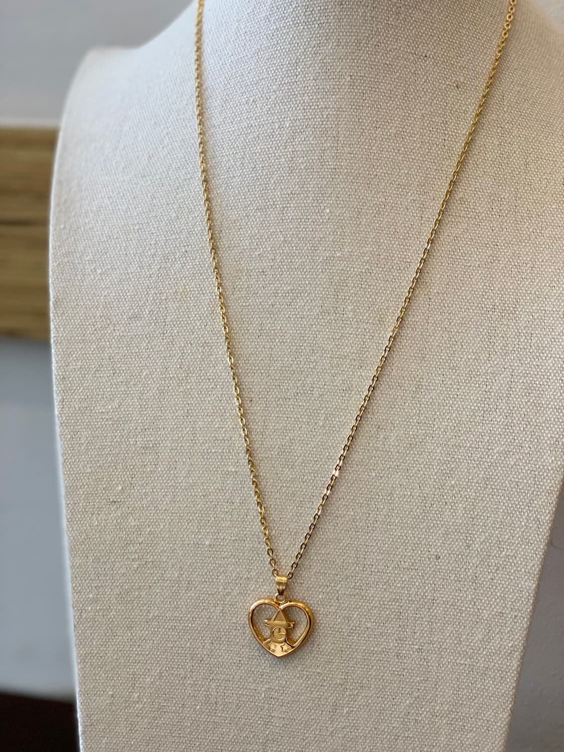 빈티지 클락타워 하트 팬던트 목걸이 상품이미지3