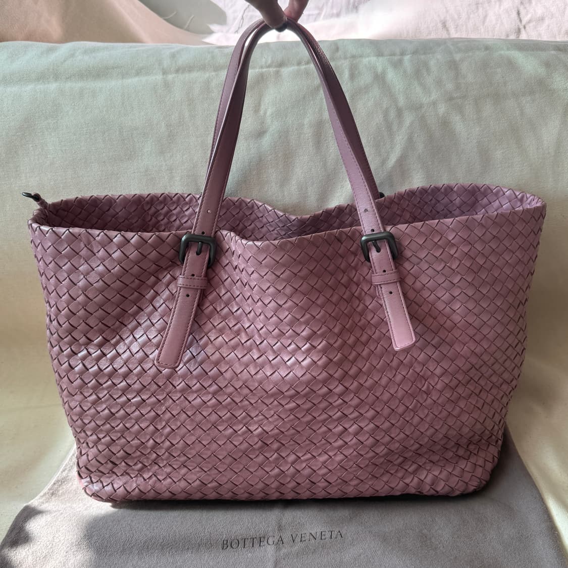 보테가 베네타 인트레치아토 fourre-tout 인디핑크 토트백 상품이미지1