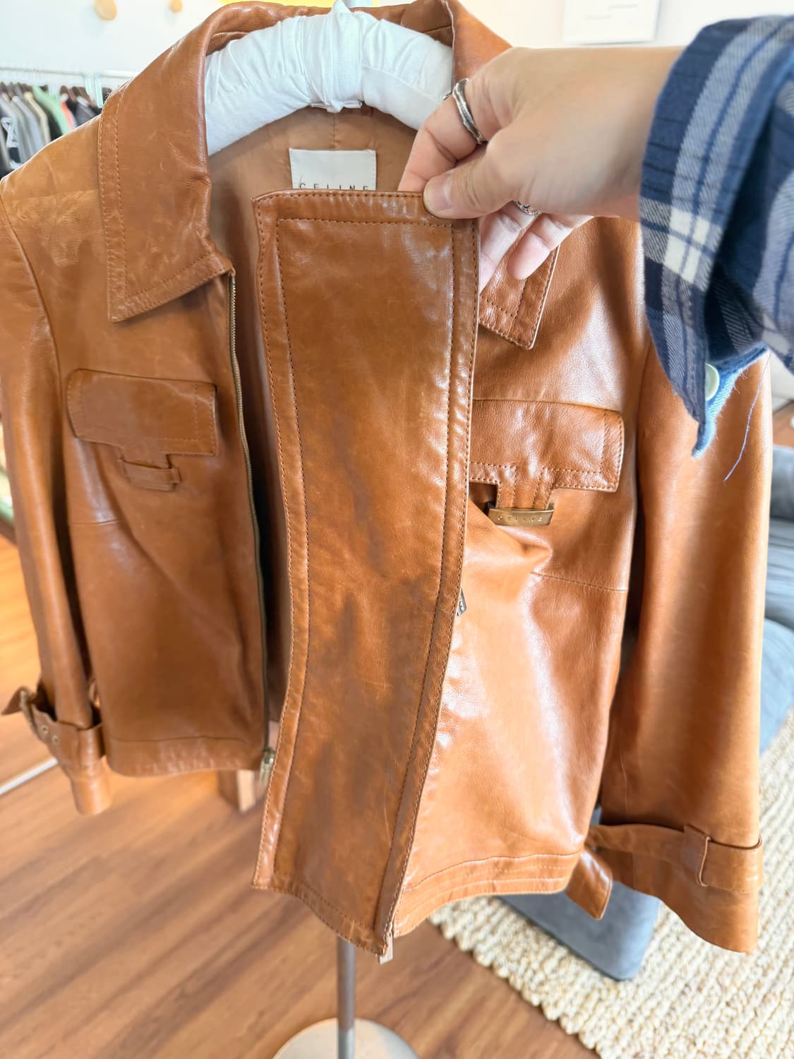 올드 셀린느 피비 파일로 레더 자켓 상품이미지3