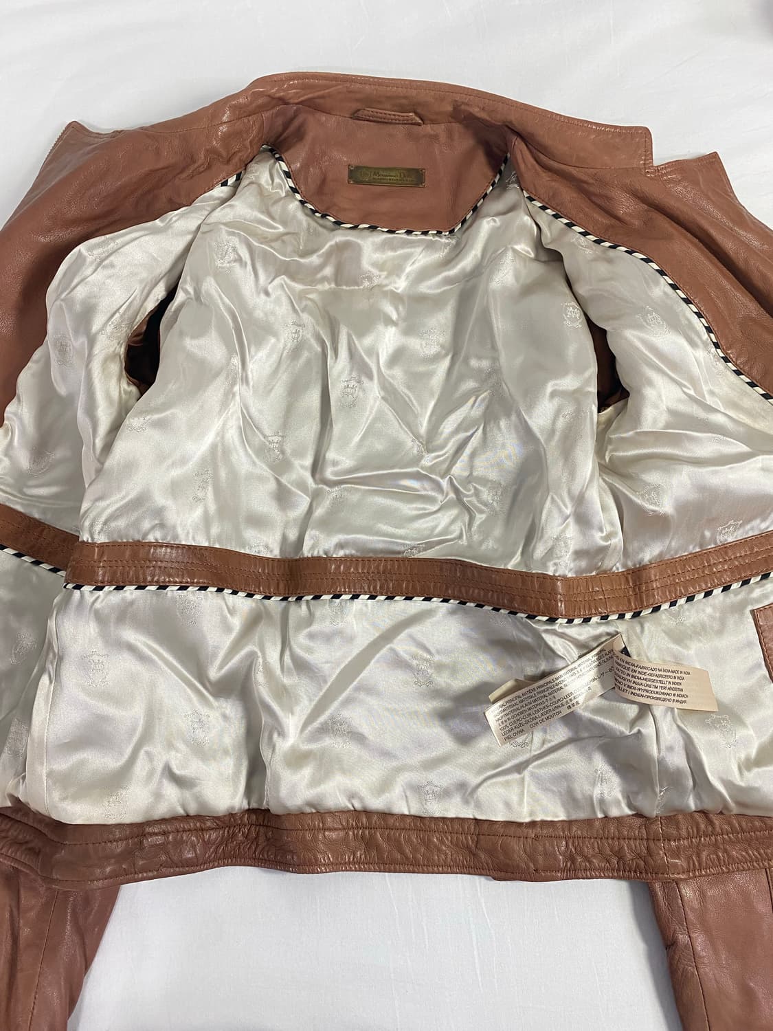 마시모두띠 카멜 가죽 레더 자켓 S 상품이미지8