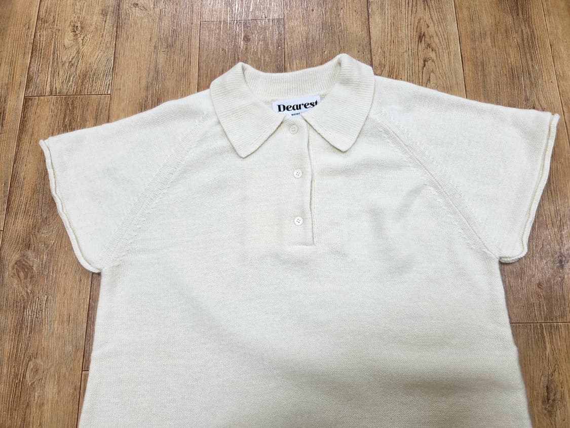 메이비베이비 디어리스트 아이보리 카라 니트원피스 새상품 상품이미지2