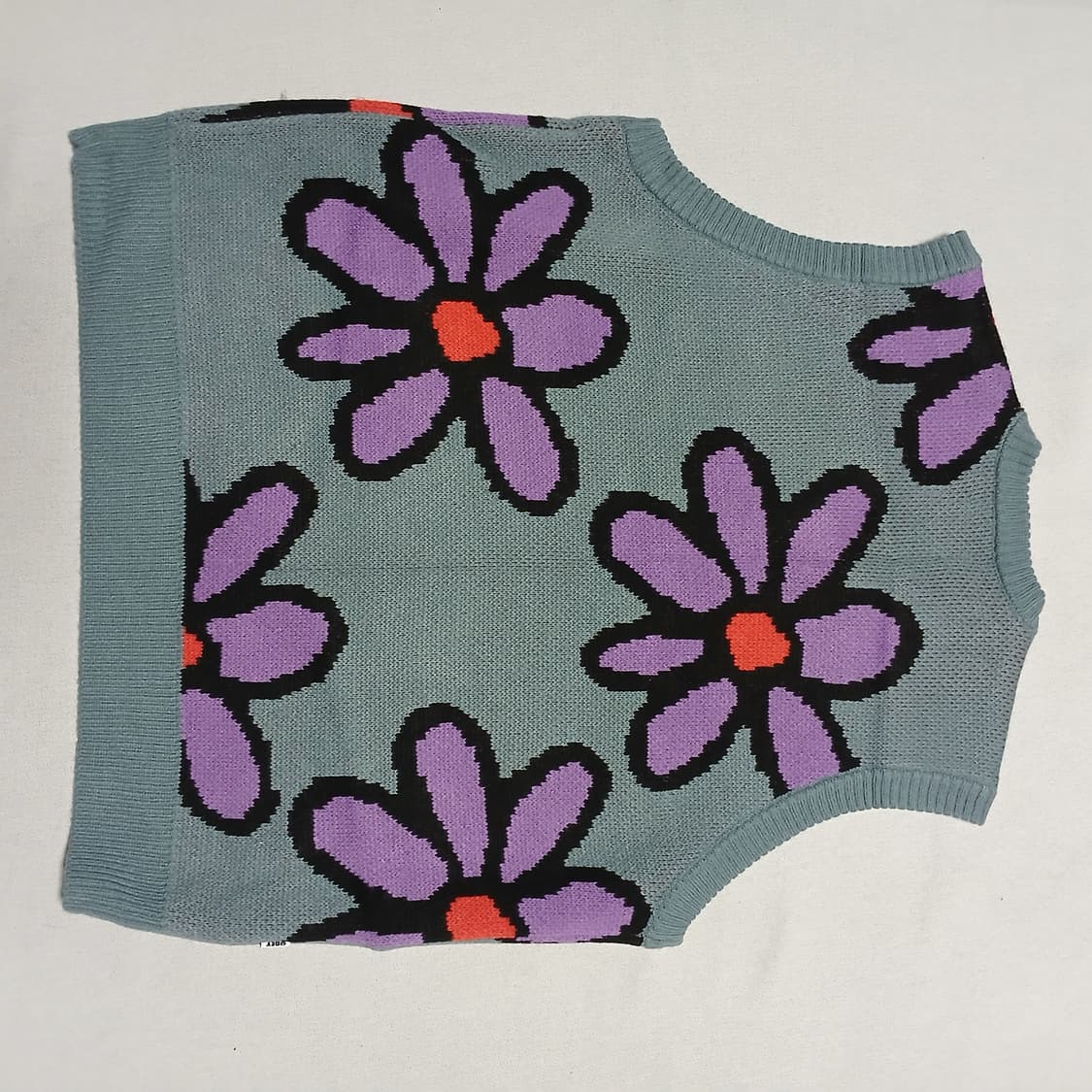 obey 오베이 플라워 조끼 니트 꽃 베스트 가을 겨울 스트릿 상품이미지3