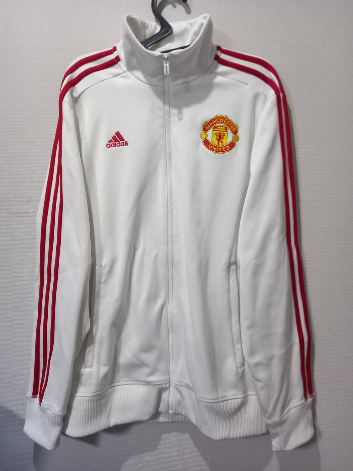 아디다스 희귀 대장급 맨유 흰빨 화이트 트랙탑 저지 져지집업 95~100 상품이미지1