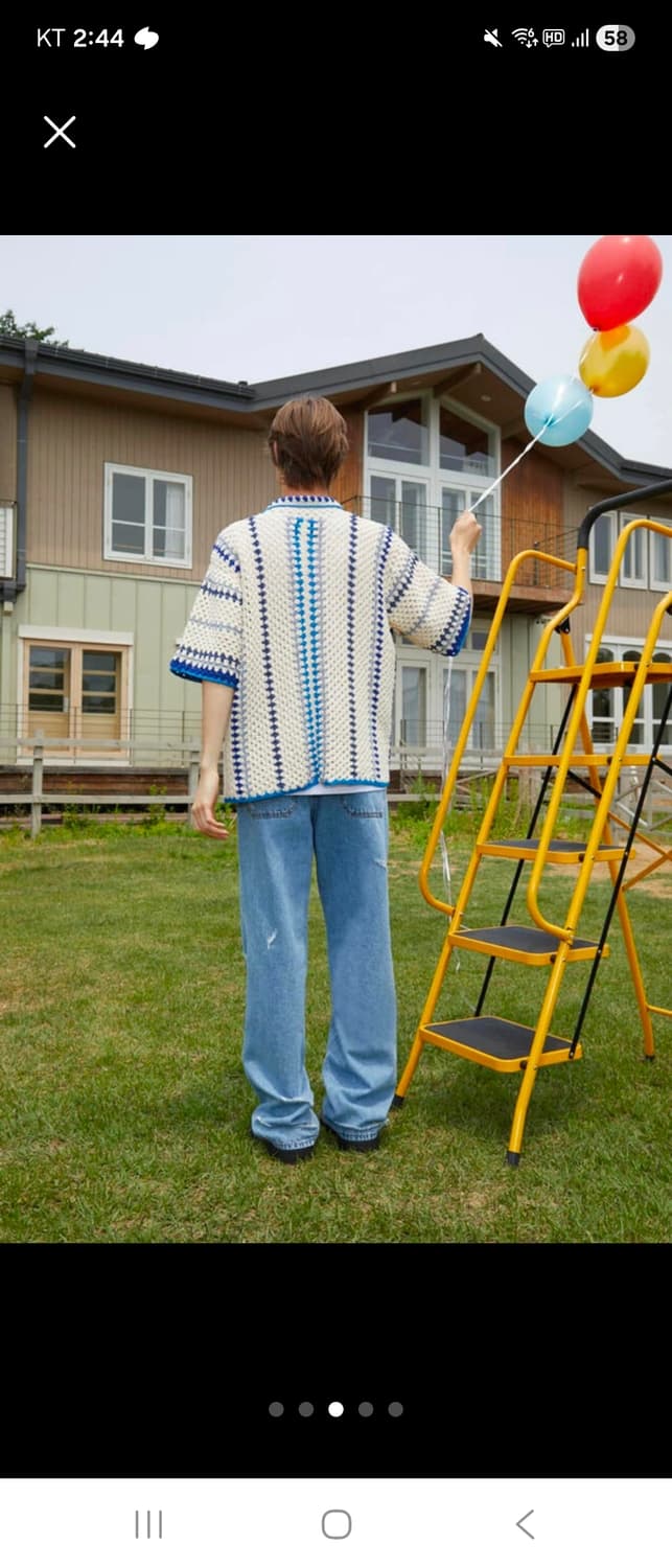 스투시 핸드메이드 크로쉐 가디건 셔츠 상품이미지5