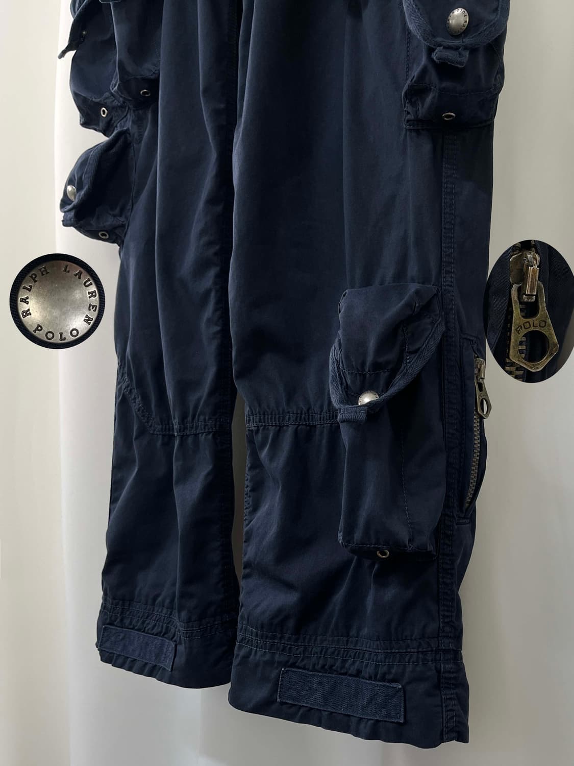 90's 폴로 랄프로렌 트래비스 스캇 유틸리티 네이비 탄창 카고팬츠 상품이미지7