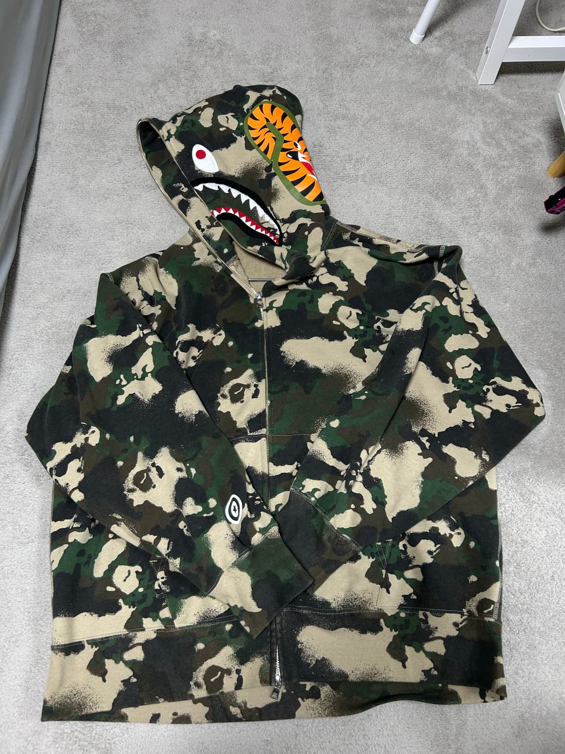 베이프 맵 카모 샤크 후드집업 상품이미지1