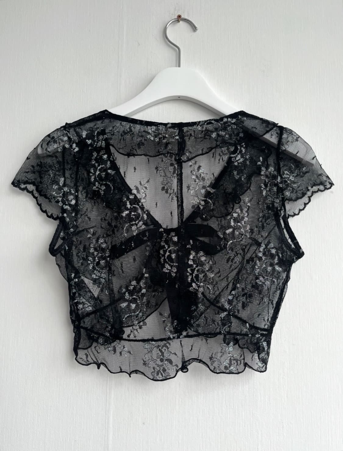 Dear Princess 고스 레이스 리본 볼레로 상품이미지5