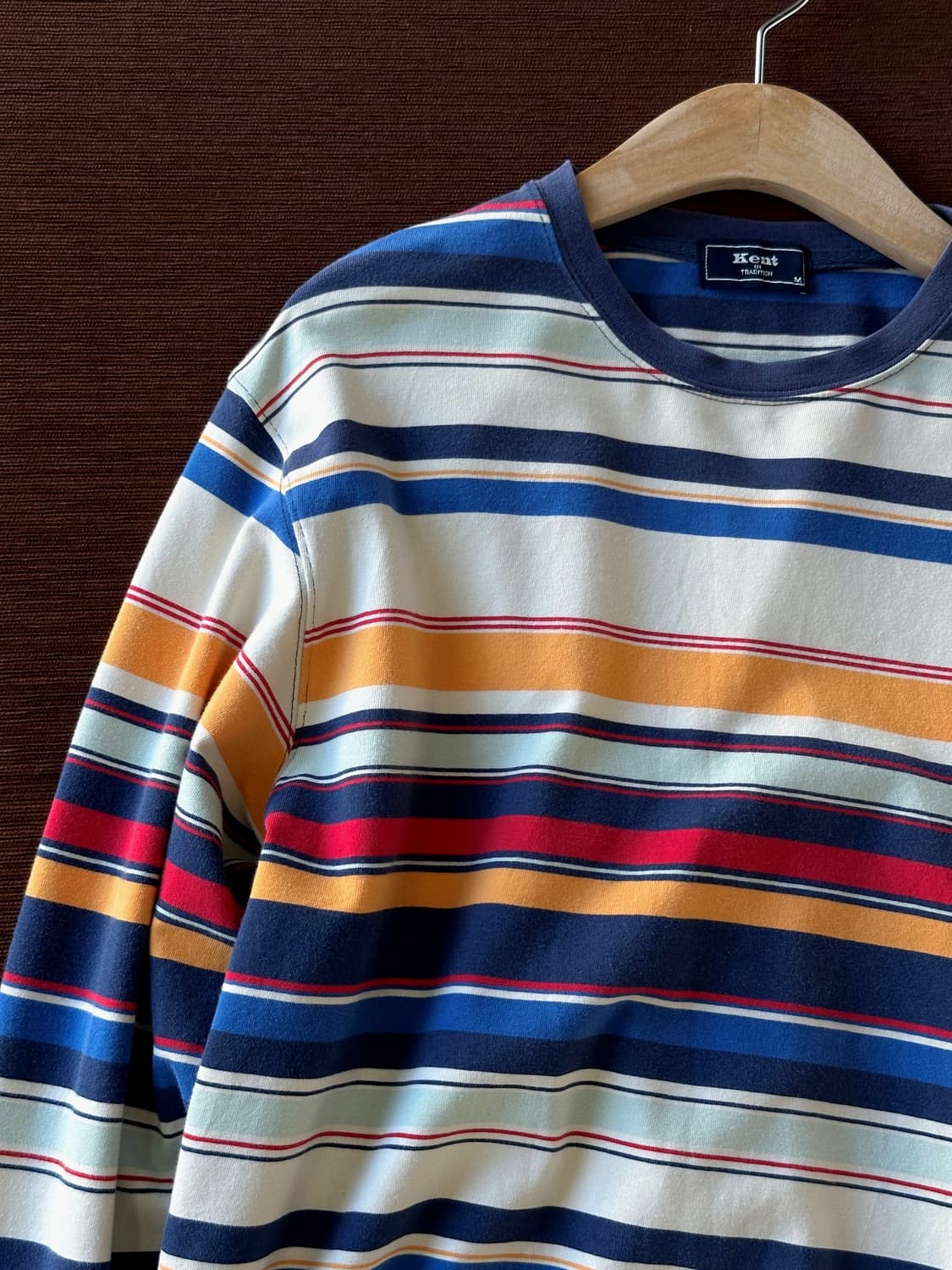 Stretched fabric multi stripe L/S top 상품이미지7