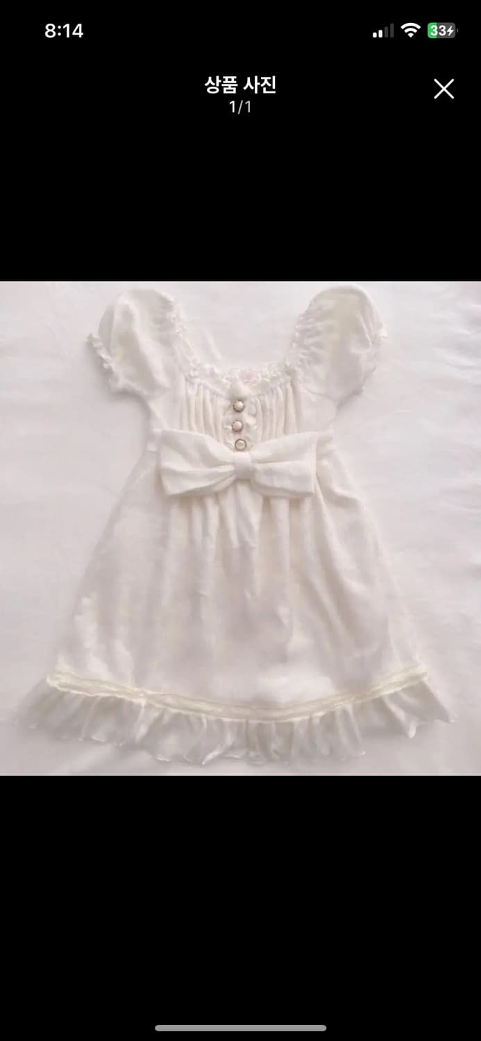 리즈리사 Lizlisa 화이트 리본 원피스 핀터깔 히메 로걀 갸루  상품이미지1