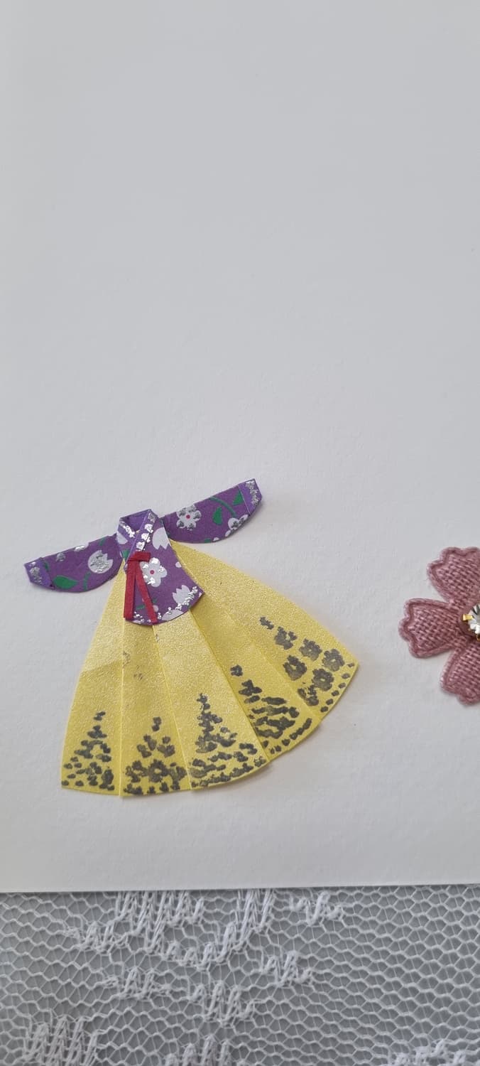 전통 수제 한복 엽서ㅡ 5장 상품이미지3